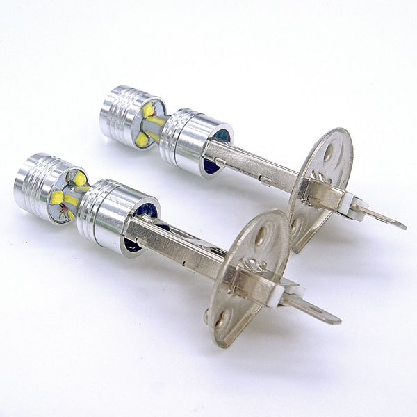 

2pcs high bright white h1 30w high power 6smd led car fog lamp replacement bulb automobile driving lights dc12v