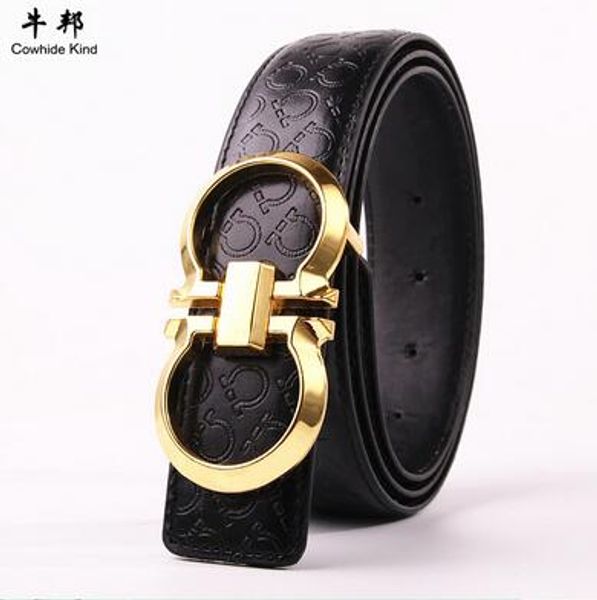 

selling new mens womens black belt genuine leather business belts pure color belt snake pattern buckle belt for gift 5912, Black;brown