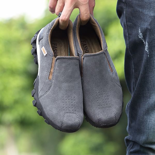 

men genuine leather hiking shoes outdoor sport climbing shoes trekking men