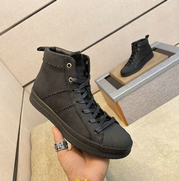 

2019 new style men's brown winter boots shoes genuine handmade leather man casual lace up flats shoes with warm thickness fur ing, Black