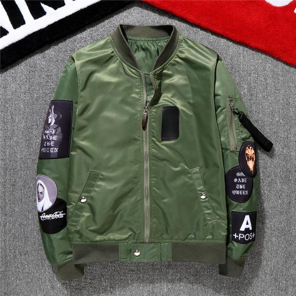 

spring autumn 2020 bomber jacket men army pilot jackets youth punk hip hop baseball coat male fashion casual streetwear, Black;brown