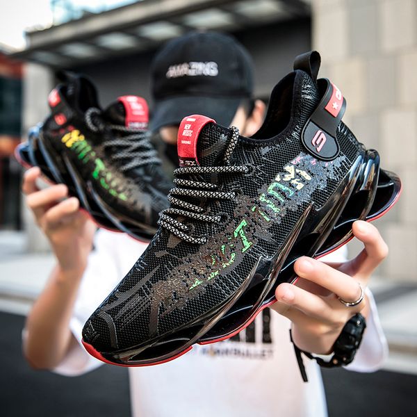 

mesh blade running shoes mens trainers summer sock sneakers tennis gym jogging shoes man athletics sport cross training