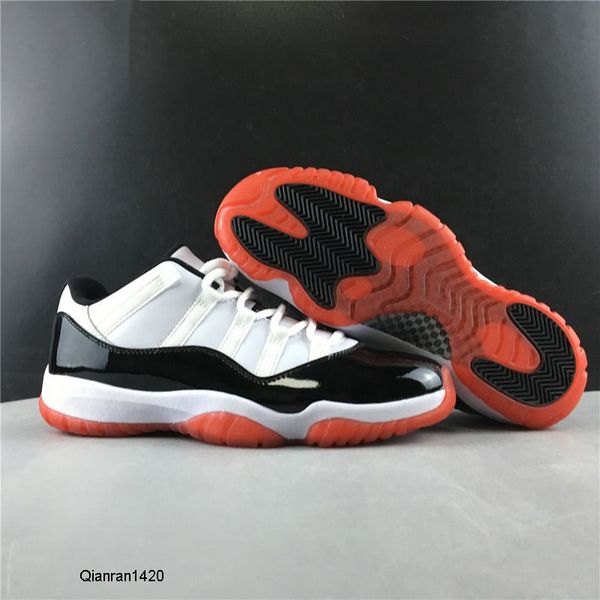 

11 low concord bred basketball designer shoes white university red black true red xi fashion chaussures trainers ship with box