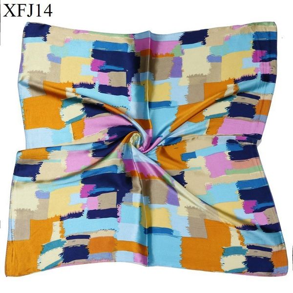

2019 лето и осень геометрия площади малый шелковый шарф lattice hit color real silk kerchief occupation шарф аксессуары подарок, Blue;gray