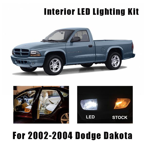 

12pcs white canbus led interior light map dome bulbs kit fit for 2002 2003 2004 dodge dakota trunk cargo license lamp no error
