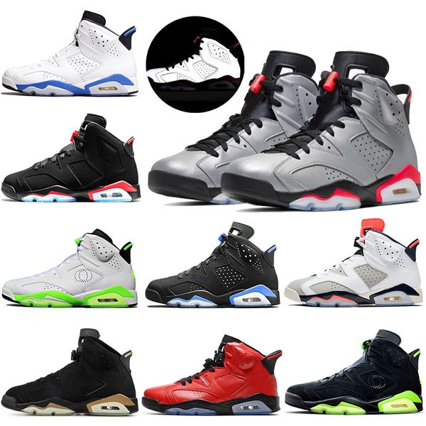 

3M Reflections of a Champion 6 6s JUMPMAN High Mens Basketball Shoes Black AIR Infrared UNC Oregon Tinker Trainers Womens Sneakers 5-13