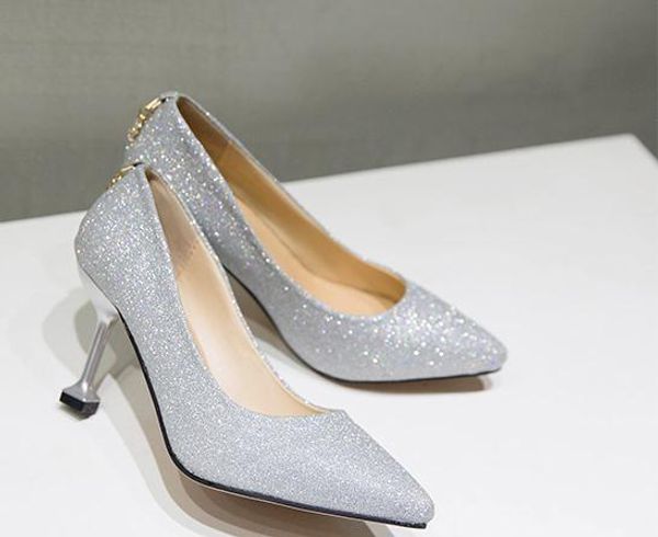 

2019 women's shoes in spring and autumn with new style high heel fine heel pointed end@lll963, Black
