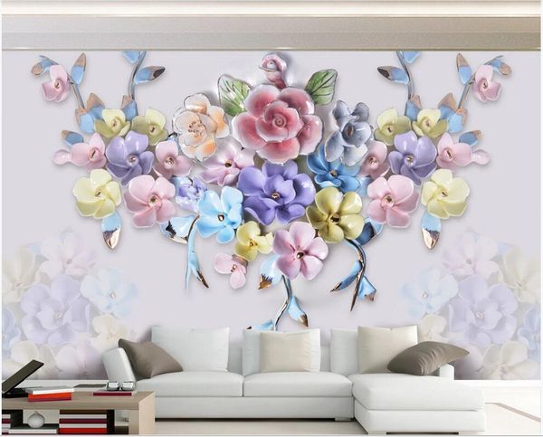 

wdbh 3d wallpaper custom p embossed fashion flower sofa background wall living room background wall wallpaper for walls 3 d
