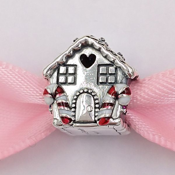 Andy Jewel Authentic 925 Серебряные серебряные бусины Gingerbread House Charms подходит для европейских ювелирных украшений в стиле Пандоры.