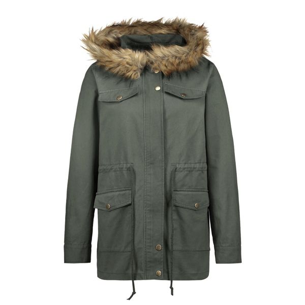 

fur collar hooded coat women winter coat army green raccoon parkas cotton outwear plus size detachable lining jacket, Black;brown