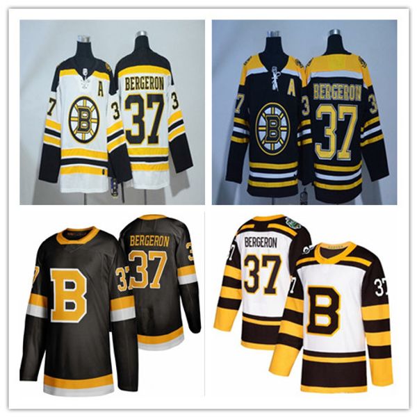 

men's 37 patrice bergeron jersey stitched fanatics home breakaway black boston bruins player away white 2019 winter classic women, Black;red