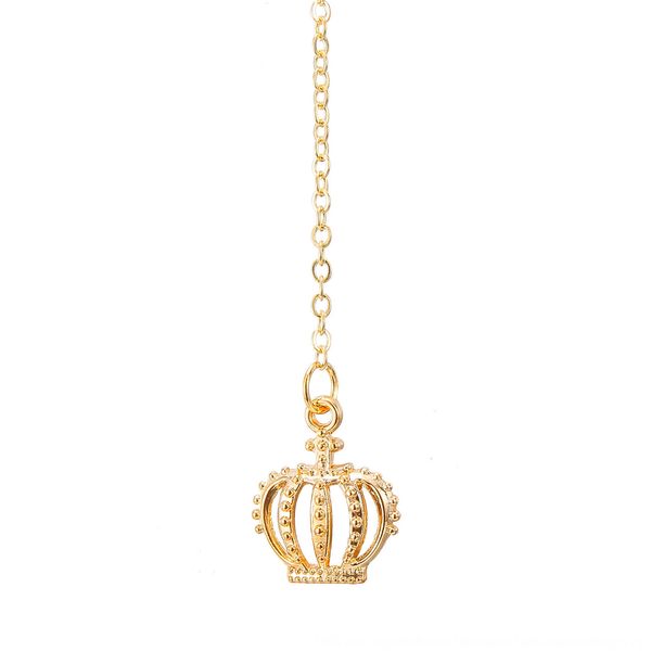 

krgny anti-slip popular metal rope golden hollow crown chain anti-slip popular metal rope golden hollow pendant glasses crown pendant glasse, Blue