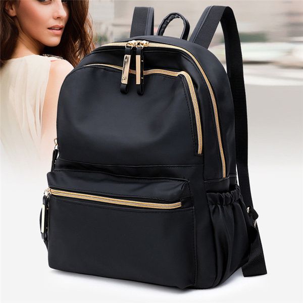 

2019 casual oxford backpack women black waterproof nylon school bags for teenage girls fashion travel tote backpack