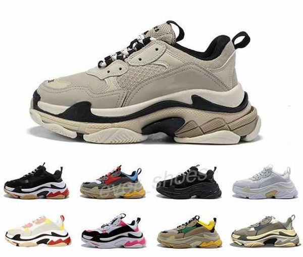 

new triple s designer paris 17fw low old dad platform sneakers black white combination soles boots men women fashion casual shoes 36-45