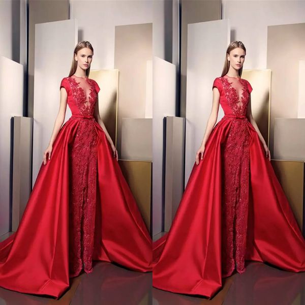 

вечерние платья ziad nakad split длинное прозрачное с бриллиантами декольте аппликация оверскут пром платья с рукавами и бисером кружевное п, Black;red