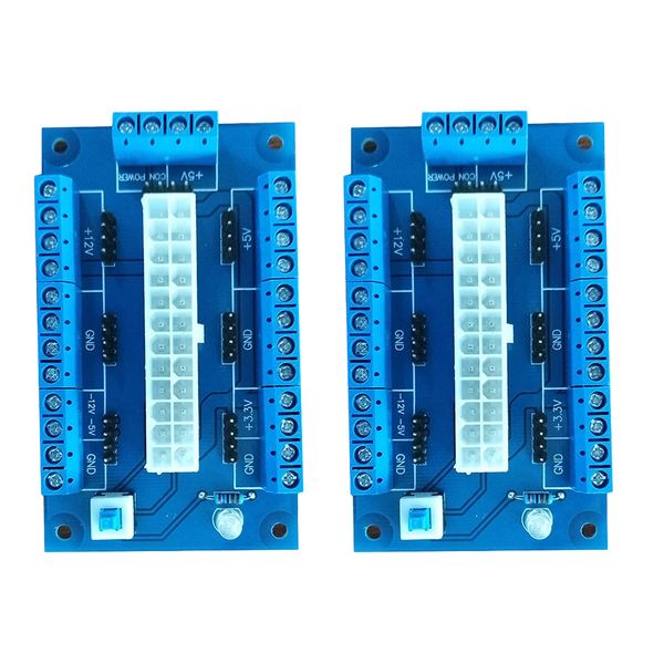 

2 set 24 pins benchpc power board computer breakout module adapters