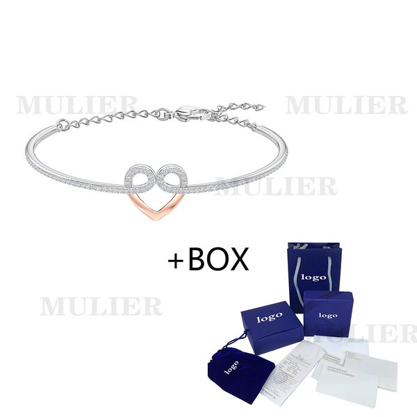 

swa [new] mulier limited edition my hero fashion chic heart shape female bracelet 5490501 send girlfriend holiday gift jewelry, Black