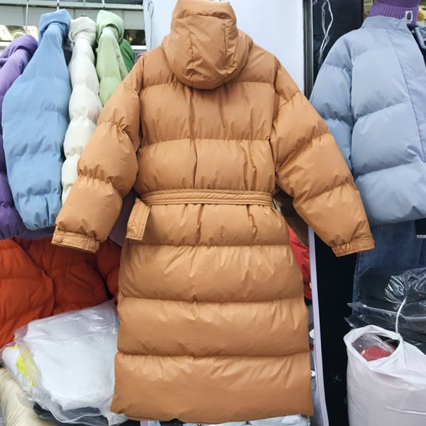

women oversize parka winter jacket coat hooded outwear female long parkas feminine thick cotton padded lining lady basic coats, Black