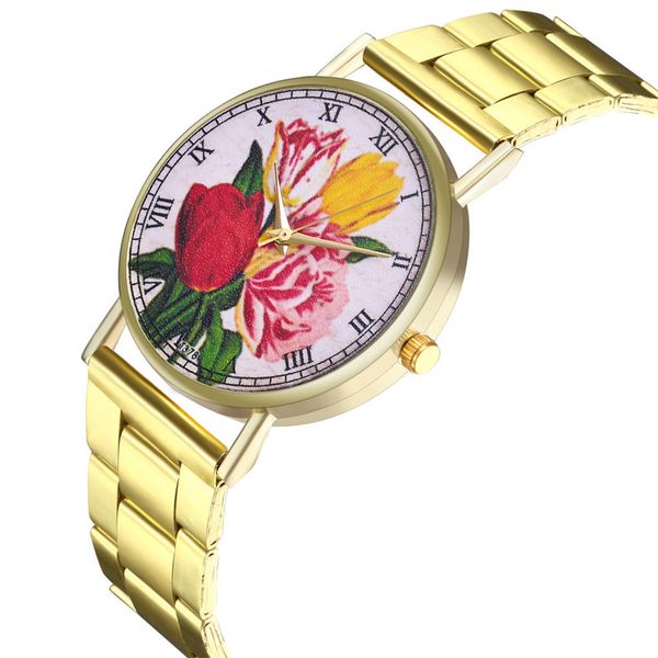 

women watch vintage dropshipping ladies round steel belt watch quartz temperament 2019 new arrival female elegant, Slivery;brown