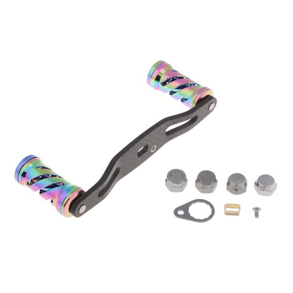 

colorful replacement carbon fiber fishing reel handle for baitcasting reels