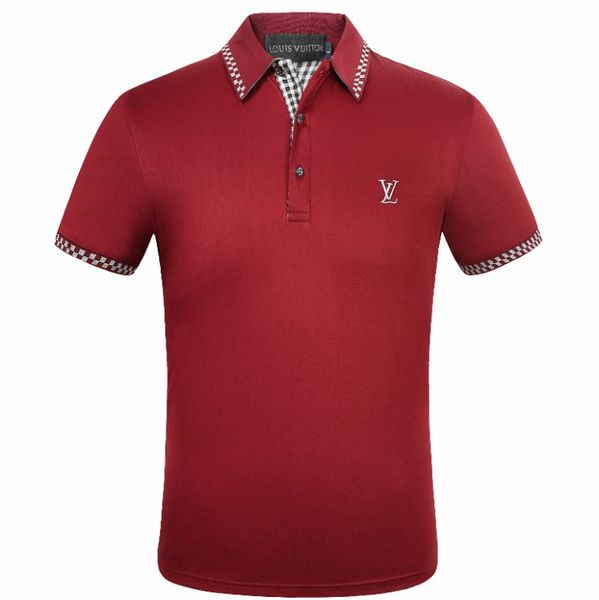 

Men de igner polo hirt fa hion men t hirt embroidery hort leeve polo brand ba ic office bu ine tee m 3xl, White;black
