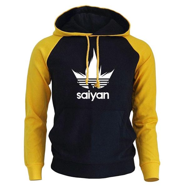 

men's hoodies anime dragon ball z super saiyan sweatshirt 2018 new raglan hoody autumn winter men's sportswear hoodie sh190701, White;black