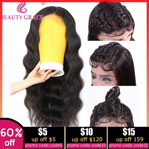 

invisible transparent hd lace wig brazilian body wave 13x4 glueless lace front human hair wigs for black women remy 150% density, Black;brown