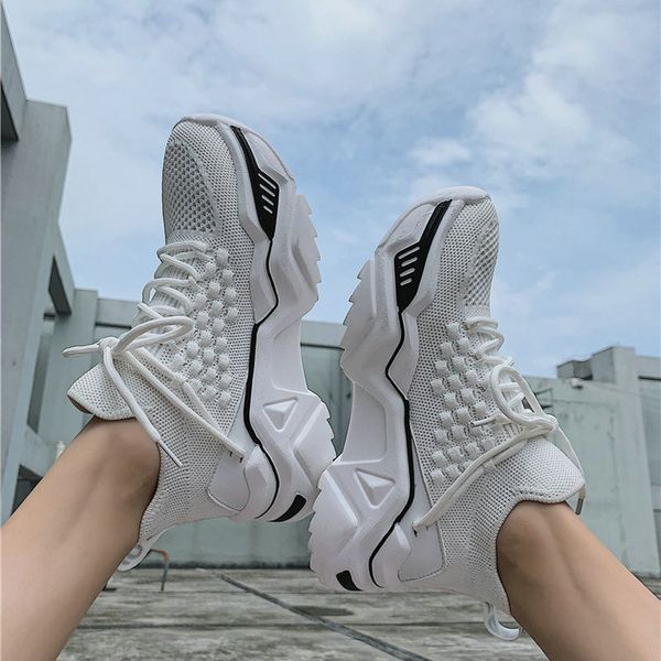 

sneakers female 2019 new breathable thick bottom mesh women running shoes large size four-color sports shoes zw-163