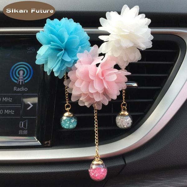 

sikan,automotive interior air conditioning outlet, camellia pendant, perfume clip, car fragrance, automotive air freshener
