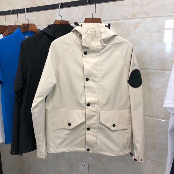 

2019 spring fall new fashion mens moncl luxury designer hooded jacket asian size~ designer jackets for men, Black;brown