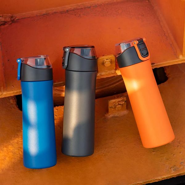 

fun home 500ml insulated vacuum cup stainless steel thermos water drinking bottle sports travel from mi jia youpin - orange