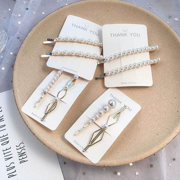 

1/2 pc pearl metal hair clip hairband comb bobby pin barrette hairpin headdress irregular shaped accessories styling tools