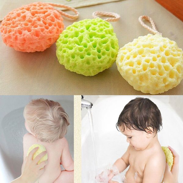 

baby kids sponge bath ball honeycomb shape shower brushes body cleaning supplies fo sale
