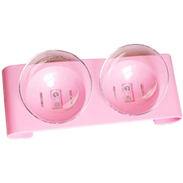 

pet cat double bowls oblique eggshell neck bowl to eat drinking water utensils