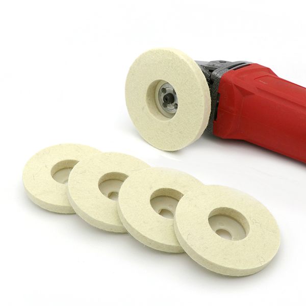 

finglee 10pcs 4 inch wool felt polishing wheel angle grinder buffing felt polishing disc for rotary tool abrasive grinding