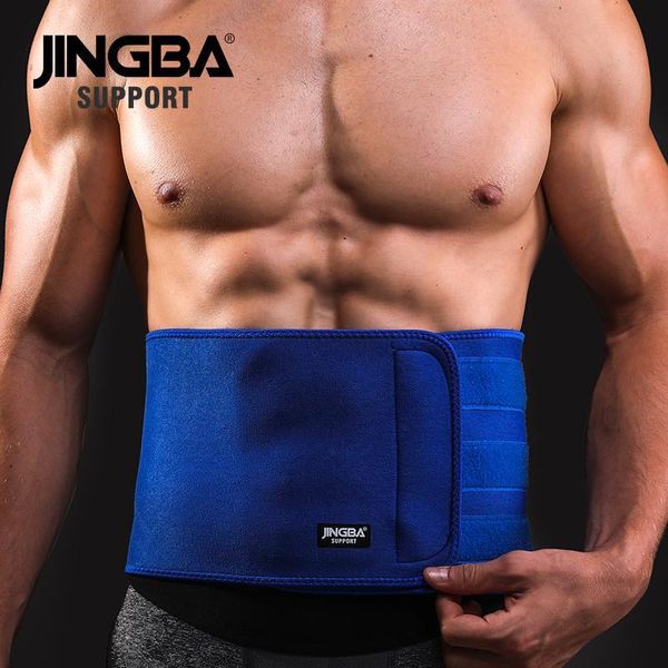 

jingba support protective back waist support waist trimmer slim fit abdominal sweat belt sports safety sports gear, Black;gray