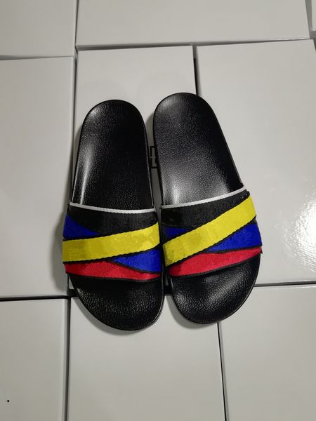 

nen designer slipper gear bottoms mens striped sandals causal non-slip summer huaraches slippers flip flops slipper, Black