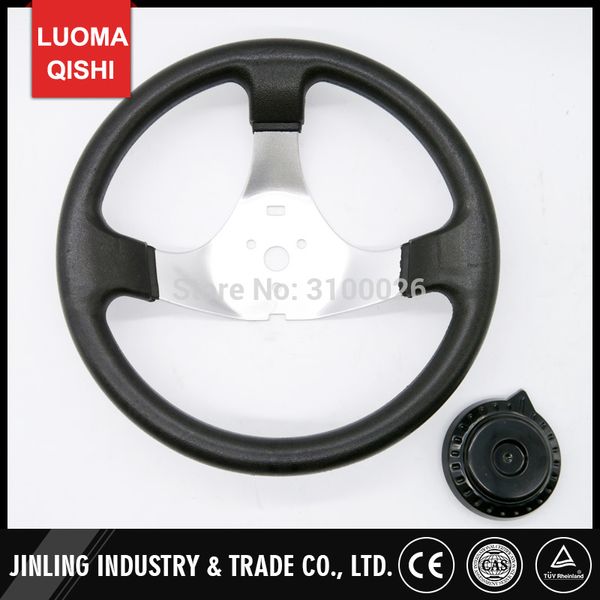 

300mm 30cm steering wheel with cap assy fit for diy china go kart buggy karting atv utv bike parts