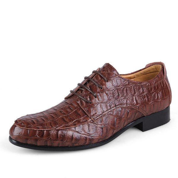 

leather shoes for men cow leather shoes man grade shoe british style big size range dress flats for man zy340, Black