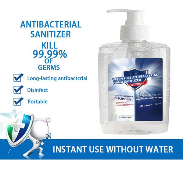 

300ml anti bacterial disposable hand sanitizer hand disinfection gel quick-dry handgel 75% ethanol for kids adults home bathroom