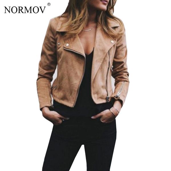 

normov 2019 new long-sleeved woolen zipper women's cardigan jacket slim thin short jacket female diagonal zipper top, Black;brown