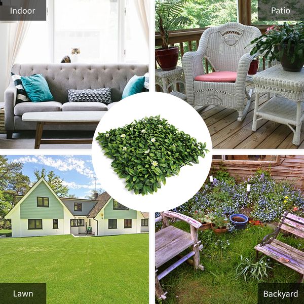 

garden ornament craft decoration artificial grass realistic fake grass thick lawn turf rugs carpet self-draining mat fake