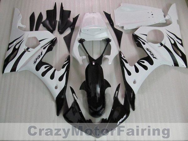 

new abs mold motorcycle plastic fairings kits fit for yamaha yzf-r6-600 2003-2005 03 04 05 fairing bodywork white black cool