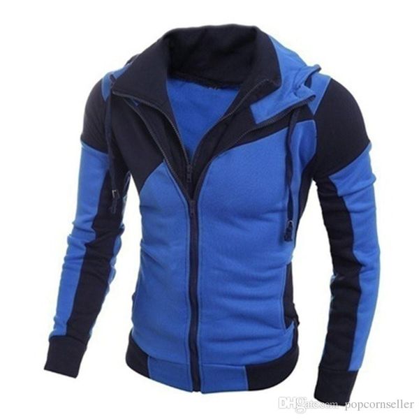 

new style slim fit hoodie mens designer jackets leisure two colors outerwear fashion casual mens clothing, Black;brown