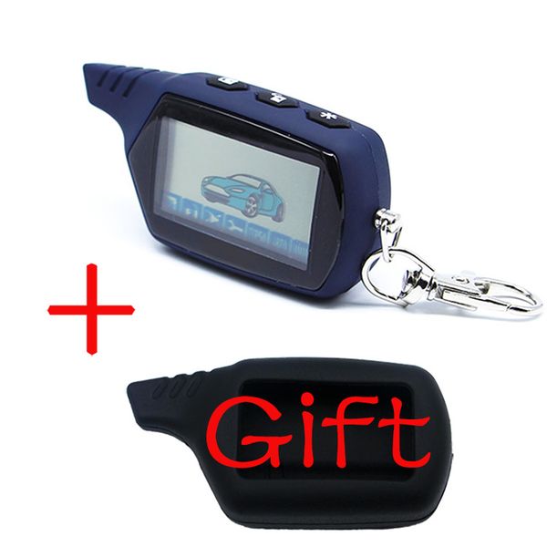 

a61 2-way lcd remote control key fob chain keychain a61/b6 dialog russian vehicle security two way car alarm system starline a61