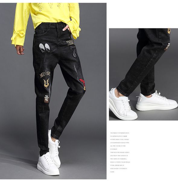 

black women of han edition haroun pants show thin collage panty baggy pants, Blue