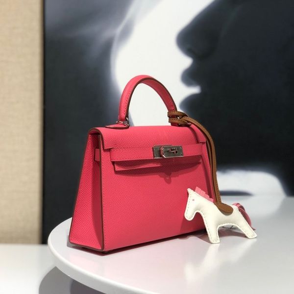 

designer full hand imported german epsom calfskin series designer luxury handbag lady bag wallet-red-ing