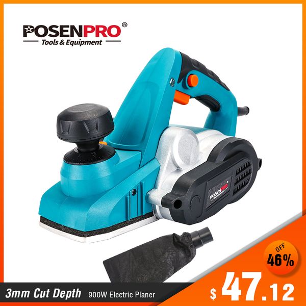 

posenpro 900w электрический строгальный станок с переменной глубиной резания с мешком для пыли параллельный кронштейн ограждения 3 мм глубин