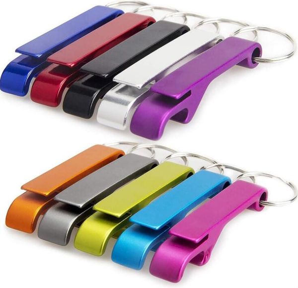 

bottle opener with key chain pendant aluminum bottle opener key chains portable beer bar open bottle tool summer wine bottles tool lsk07