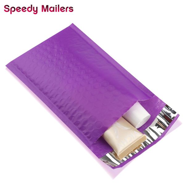 

speedy mailers 10pcs 4x8 inch purple poly bubble envelopes padded envelopes self seal mailing bags gift 120x180
